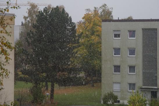 Erster Schneefall in Fürstenfeldbruck am 27.10.2012