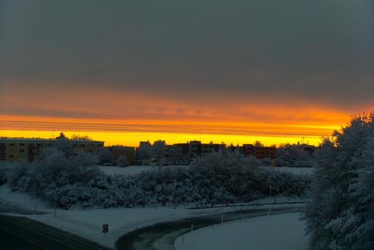 Brennender Morgenhimmel