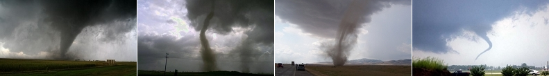 Beispiele von verschiedenen Tornados