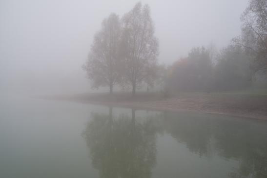 Herbstliche Morgenstimmung am Pucher See im Landkreis Fürstenfeldbruck